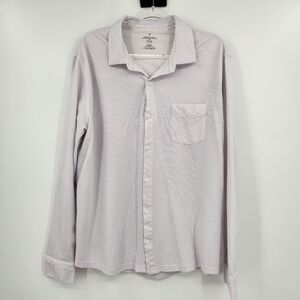 Fabletics Long Sleeve Button Front Shirt Mens Size XL White